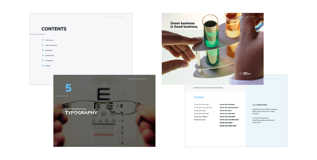 Green Innovation Group — Visual identity design by Cláudia Noronha